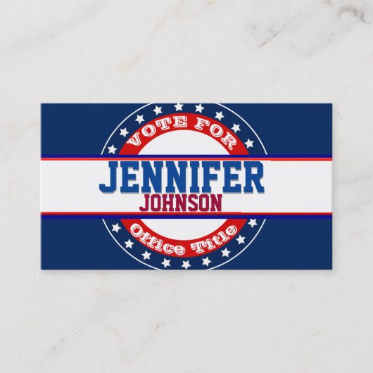 政治運動テンプレート 名刺 (正面)