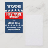 政治運動テンプレート 名刺 (正面/裏面)