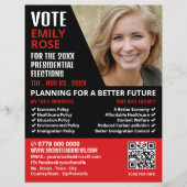 政治運動モダン家をスタイル広告する チラシ (正面)