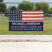 政治運動ヴィンテージ米国国旗 横断幕 (インサイチュ)