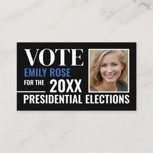 政治運動家をスタイル設定する 名刺 (正面)