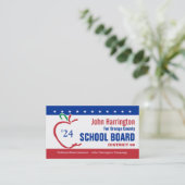 政治運動 – スクールボードビジネスカード 名刺 (スタンド正面)