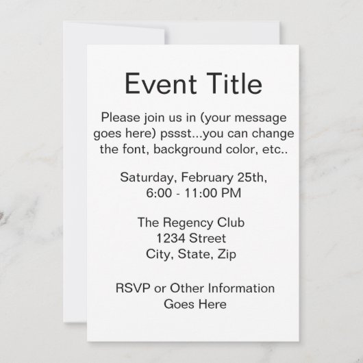 政治運動 招待状 (正面)