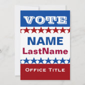 政治運動 招待状 (裏面)