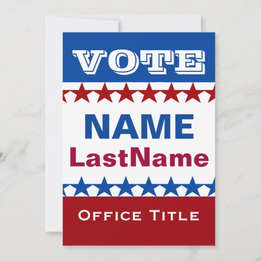 政治運動 招待状 (裏面)