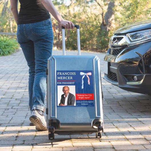 政治選モダン選の選挙運動ビニル シール (スーツケースインサイチュ)