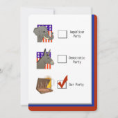 政治選挙の夜のパーティー 招待状 (正面)