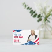 政治選挙の選挙運動候補パーソナライズされた 名刺 (スタンド正面)