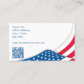 政治選挙の選挙運動候補パーソナライズされた 名刺 (裏面)