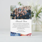 政治選挙キャンペーンのボランティアの評価 サンキューカード (スタンド正面)