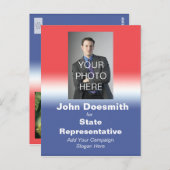 政治選挙キャンペーンのポストカード選挙 ポストカード (正面/裏面)