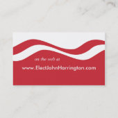 政治選挙キャンペーンカード – 市長 名刺 (裏面)