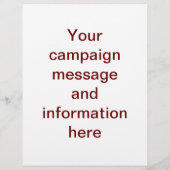 政治選挙キャンペーンチラシテンプレート チラシ (裏面)