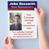 政治選挙キャンペーンチラシテンプレート チラシ (手)