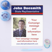 政治選挙キャンペーンチラシテンプレート チラシ (シングル)