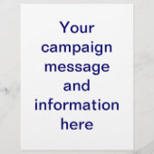 政治選挙キャンペーンフライヤーテンプレート チラシ (裏面)