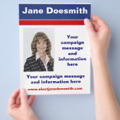 政治選挙キャンペーンフライヤーテンプレート チラシ (手)