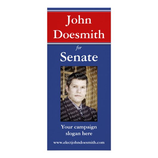 政治選挙キャンペーンラックカードテンプレート ラックカード (正面)