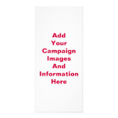 政治選挙キャンペーンラックカードテンプレート ラックカード (裏面)