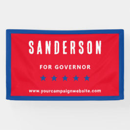 政治選挙キャンペーン名赤白青 横断幕