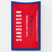 政治選挙キャンペーン名赤白青 横断幕 (縦)