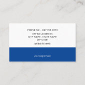 政治選挙キャンペーン赤と青のストライプ 名刺 (裏面)