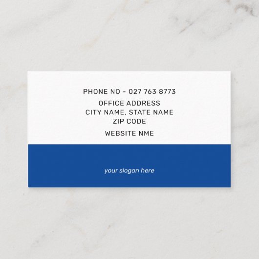 政治選挙キャンペーン赤と青のストライプ 名刺 (裏面)