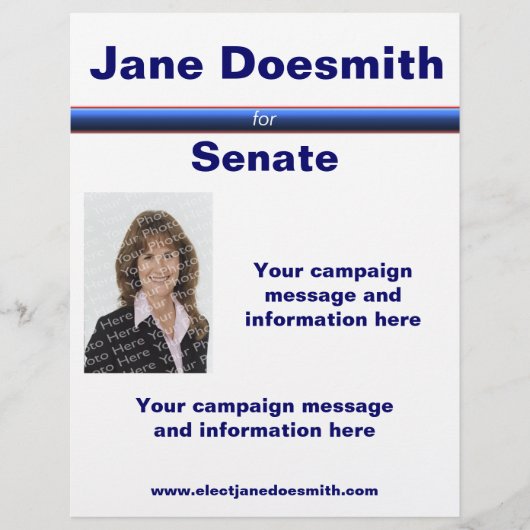 政治選挙チラシテンプレート チラシ (正面)