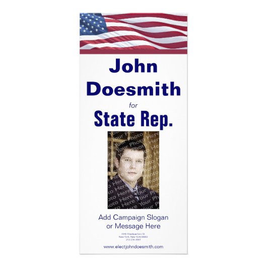 政治選挙ラックカードテンプレート ラックカード (正面)