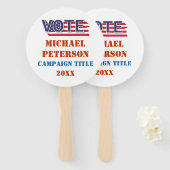 政治選挙投票キャンペーン ハンドファン (正面&裏面)