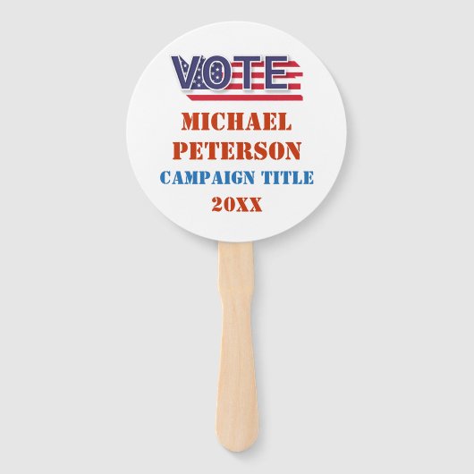 政治選挙投票キャンペーン ハンドファン (正面)