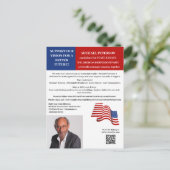 政治選挙資金集め寄付 ポストカード (スタンド正面)