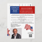 政治選挙資金集め寄付 ポストカード (正面/裏面)