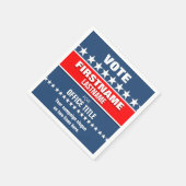 政治選挙運動テンプレート スタンダードカクテルナプキン (角)