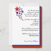 政治選挙開票パーティー 招待状 (裏面)