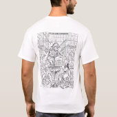 政治風刺の進化する類人猿 Tシャツ (裏面)