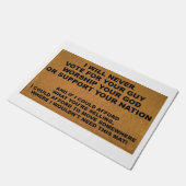 政治、宗教、セールスマンの忌避的な形式 ドアマット (アングル)