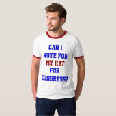 政治 私のペットラットを議会に投票して 面白い Tシャツ (正面フル)