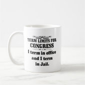 政治: 議会のための任期制限 コーヒーマグカップ (左)