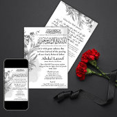 故人のお知らせ（男性）　ジャナーザの祈り 招待状