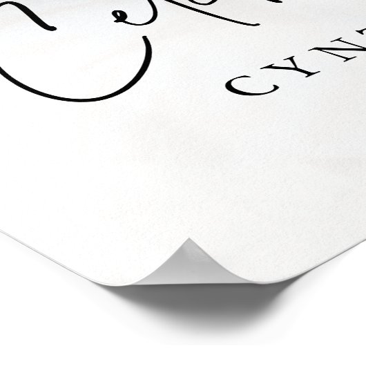 故人のシンプルな追悼写真による生前の祝い ポスター (角)