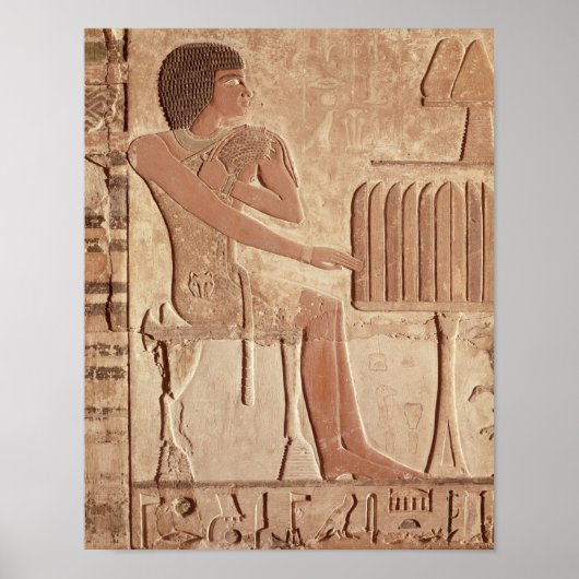 故人の座を描いたレリーフ、 浮き彫り ポスター (正面)