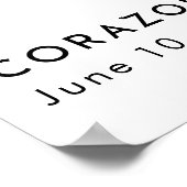 故人の生涯を祝う 名前の写真 葬儀 ポスター (角)