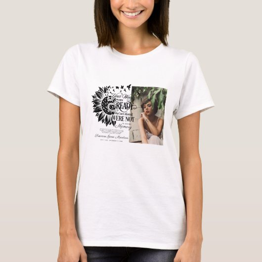 故人を偲んで | 写真入り追悼メモリアル Tシャツ (正面)