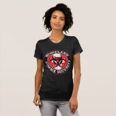 故国のゾンビの保証スカル-赤 Tシャツ (正面フル)