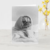 故国のパグ カード (黄色い花)