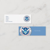 故国の愚かさの細いプロフィールカード スキニー名刺 (正面/裏面)