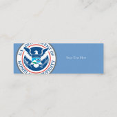 故国の愚かさの細いプロフィールカード スキニー名刺 (裏面)