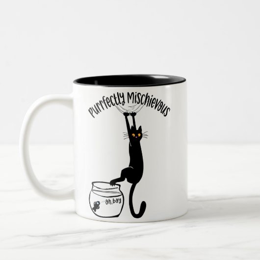 故意にいたずら好きの ツートーンマグカップ (左)