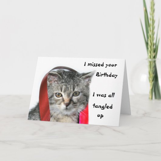 故誕生日子猫 カード (正面)